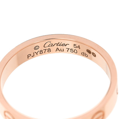 Cartier 18K Pink Gold 3.5mm LOVE Wedding Band Ring 54 6.75 4 of 5