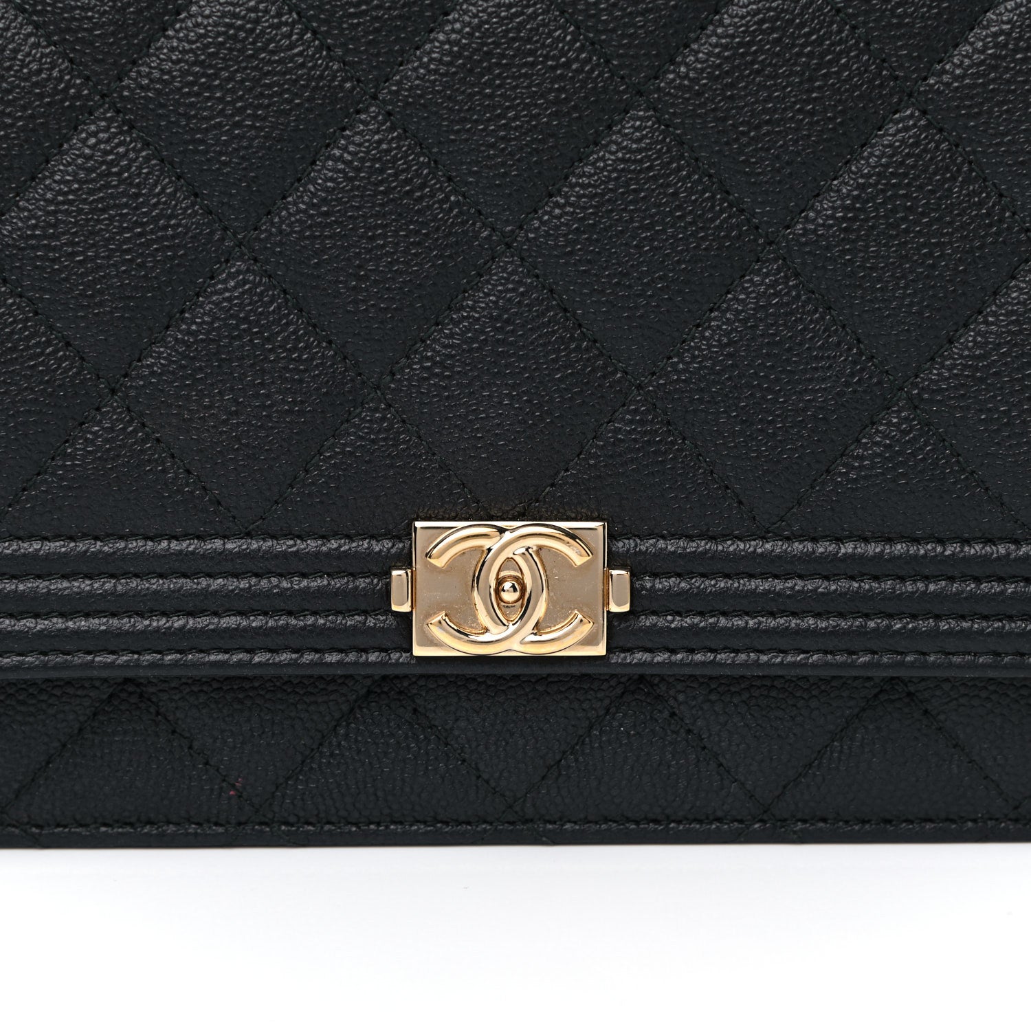 Chanel Caviar Quilted Boy Wallet On Chain WOC Black 9 of 14
