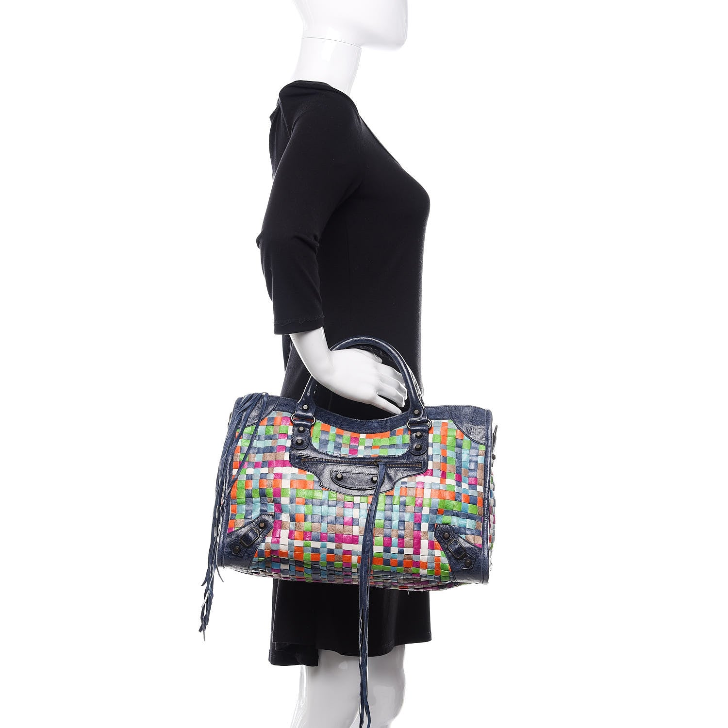 Balenciaga Agneau Lattice Woven Classic Hardware City Multicolor 3 of 14