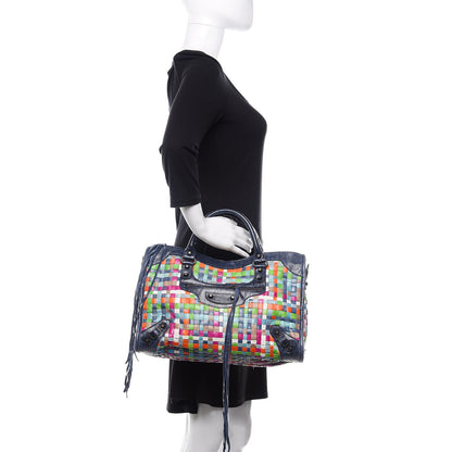 Balenciaga Agneau Lattice Woven Classic Hardware City Multicolor 3 of 14