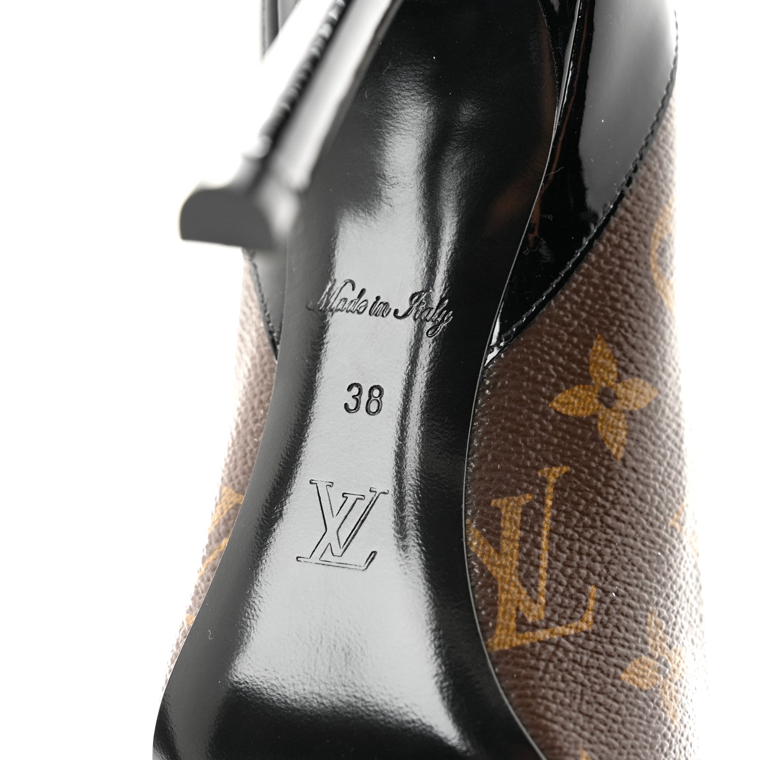 Louis Vuitton Monogram Cherie Pumps 38 Black 8 of 9