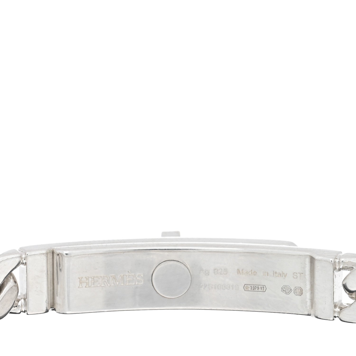 Hermes Sterling Silver TPM Kelly Gourmette Bracelet ST 3 of 3