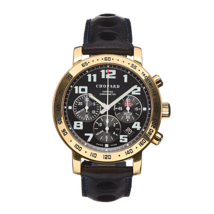 Chopard 18K Yellow Gold Calfskin 40mm Mille Miglia Limited Edition Chronometer Automatic Watch Black 1 of 11