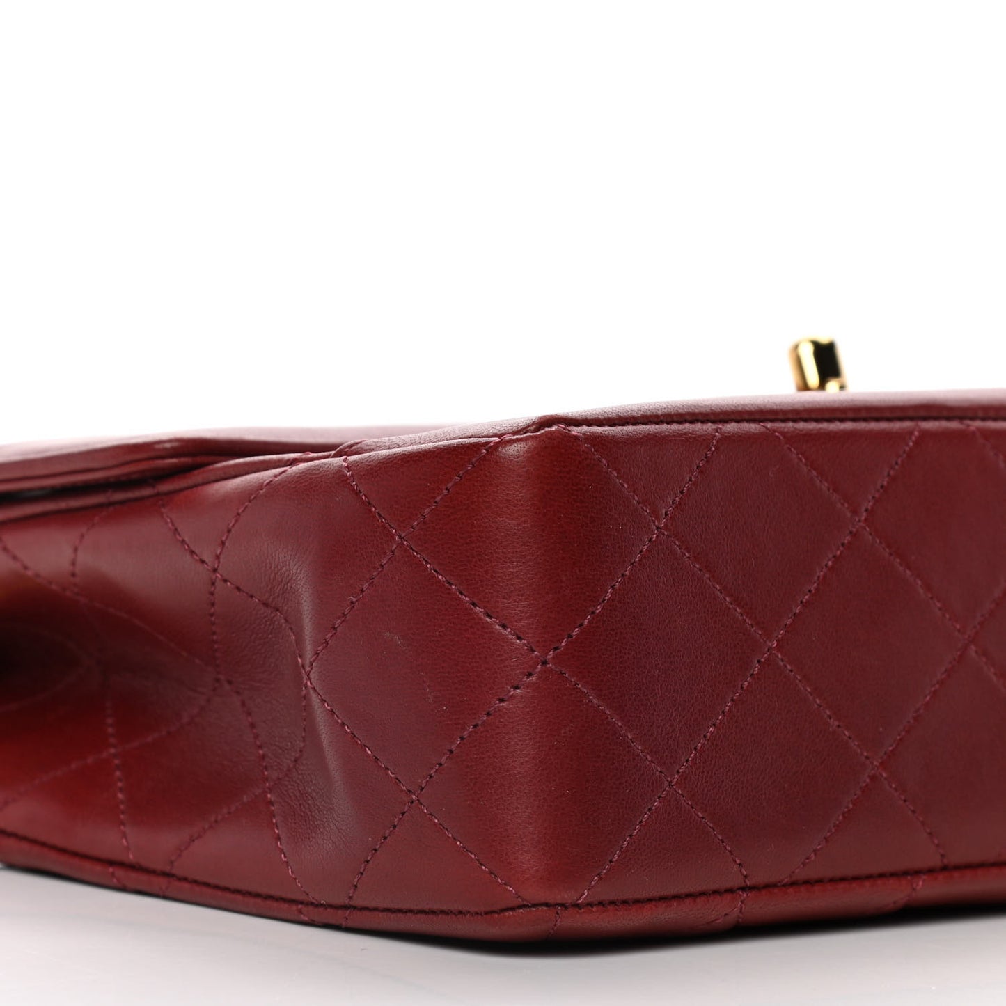 Lambskin Quilted Small Single Flap Red