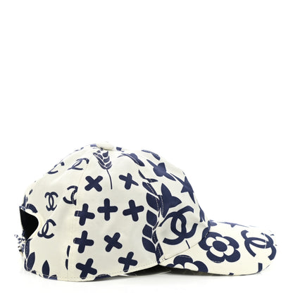 Chanel Cotton CC Cap Hat Navy White 6 of 8