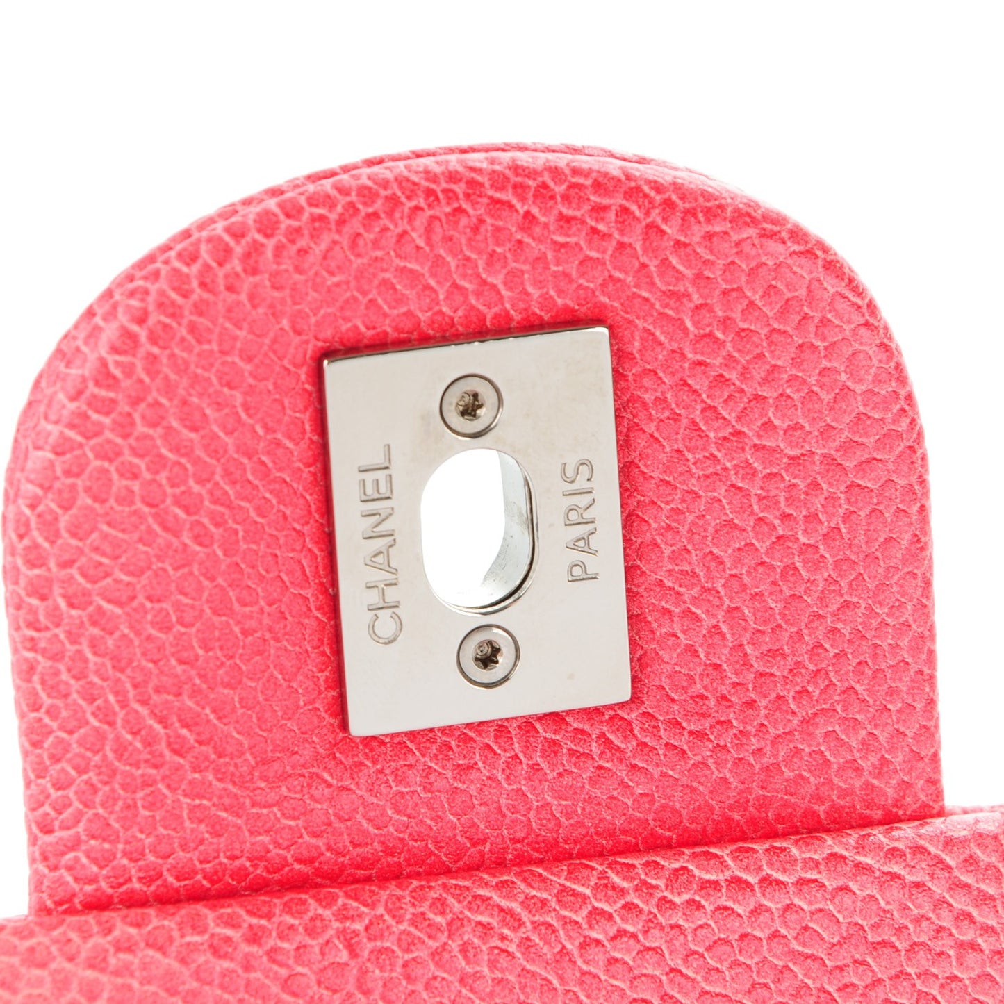 Caviar Quilted Ombre Medium Single Flap White Rose Pink