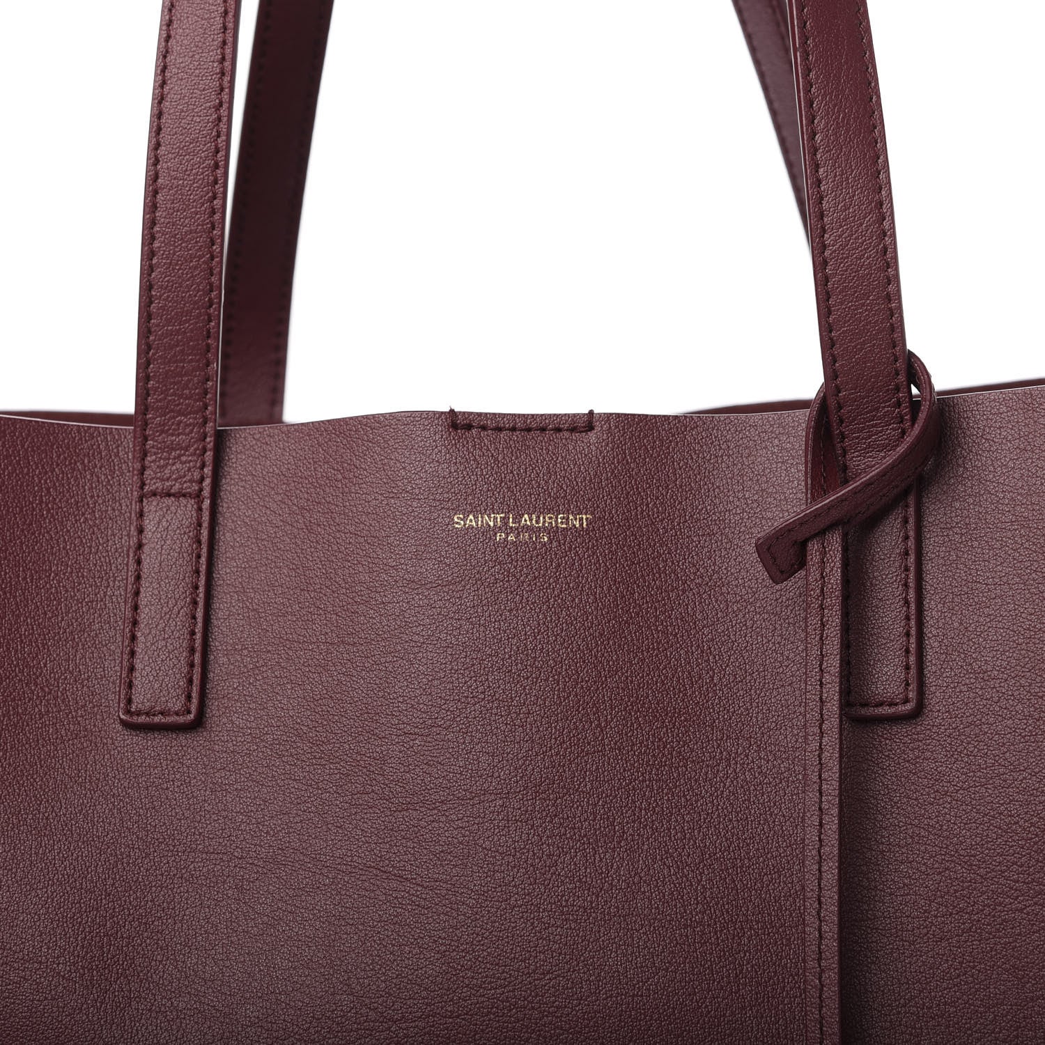 Saint Laurent Calfskin Large Shopping Tote Deep Carmin 8 of 10