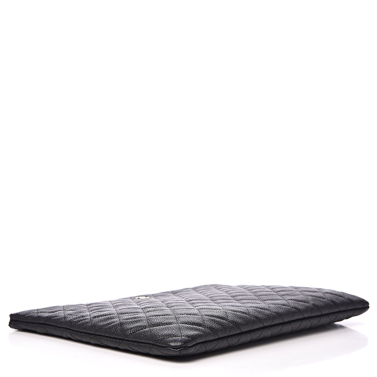 Caviar Quilted Large Cosmetic Case Black