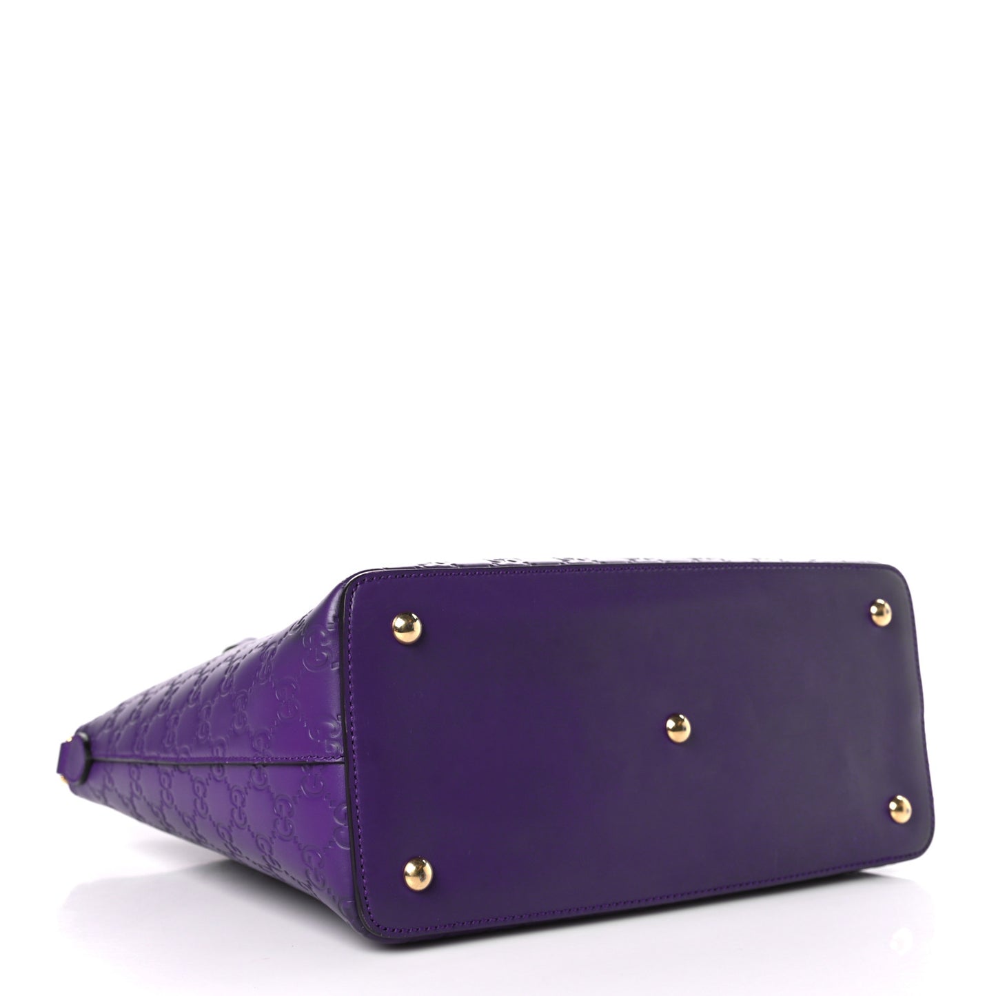 Guccissima Linea A Foldover Tote Purple