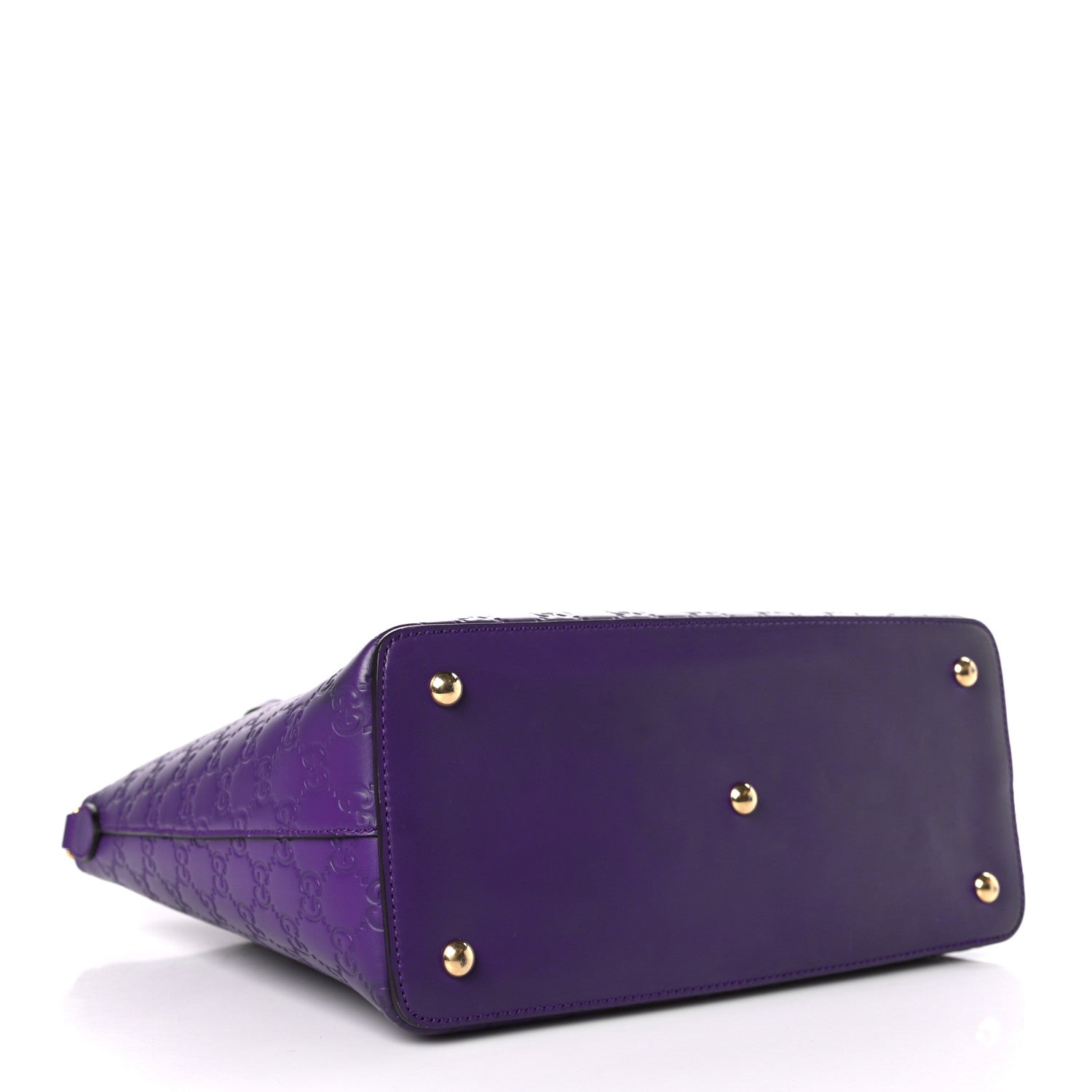 Gucci Guccissima Linea A Foldover Tote Purple 4 of 9