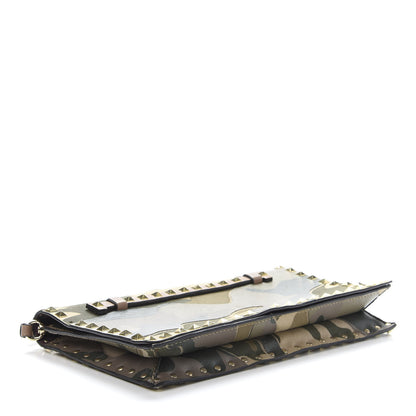Valentino Garavani Nappa Canvas Camouflage Rockstud Wristlet Clutch Multicolor 4 of 14
