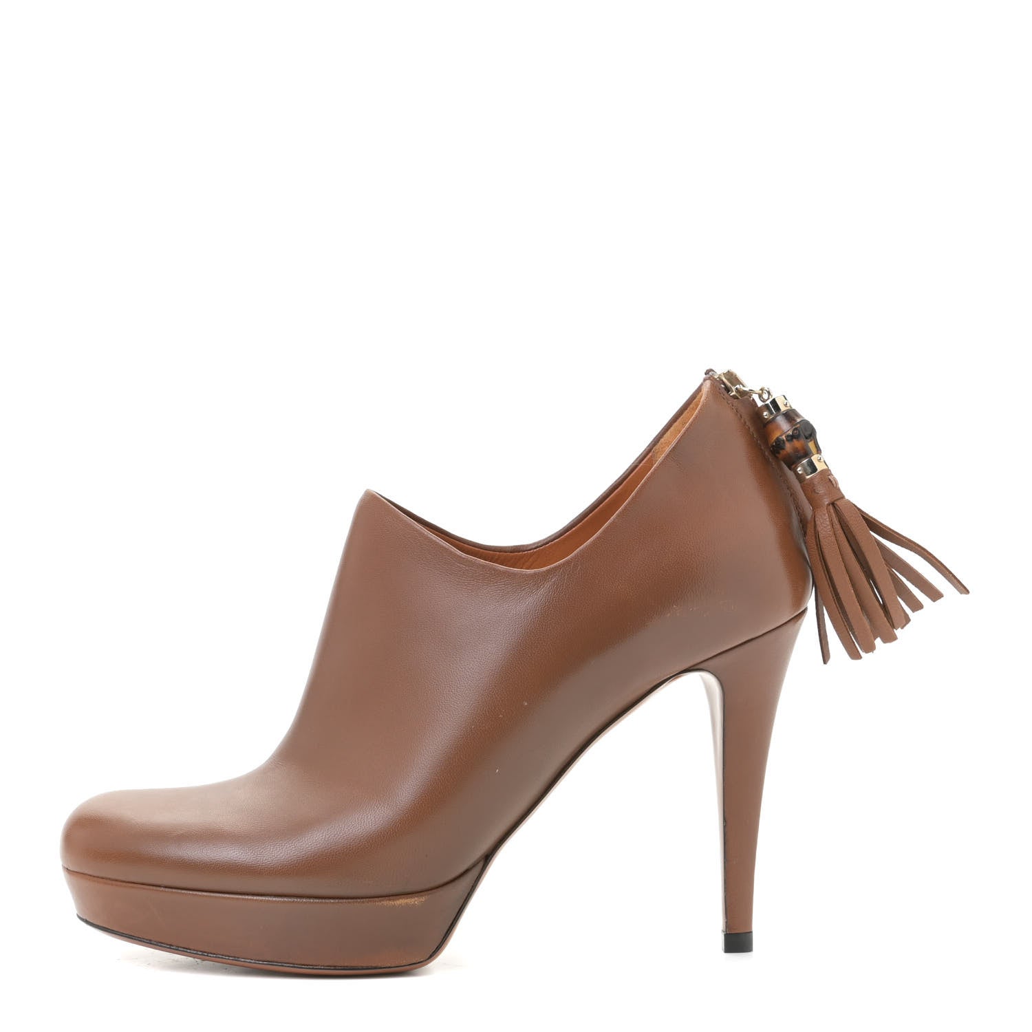 Gucci Calfskin Ankle Boots 38 Ginger Bread 1 of 13