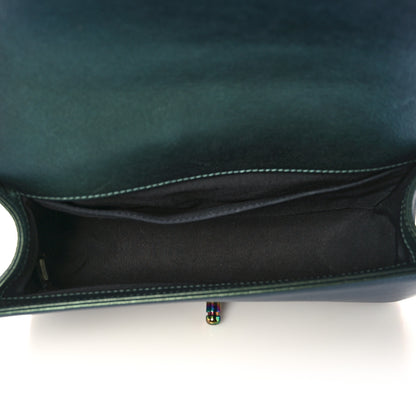 Chanel Iridescent Goatskin Quilted Medium Boy Flap Green 5 of 13