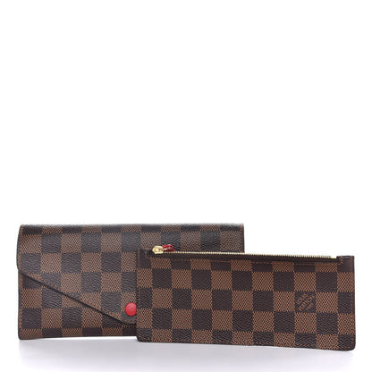 Louis Vuitton Damier Ebene Josephine Wallet Red 8 of 9