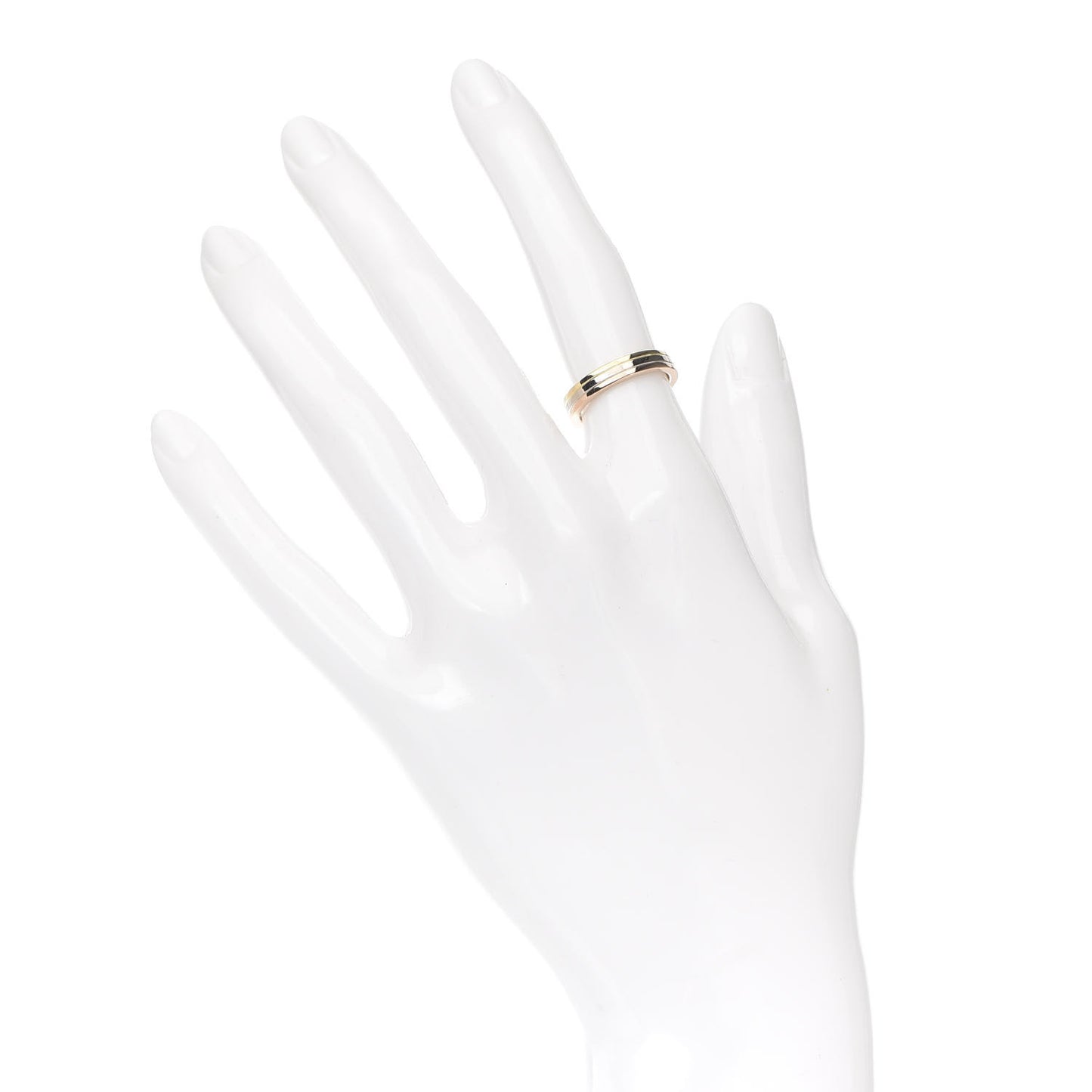 18K Pink White Yellow Gold 3.5mm Vendome Louis Cartier Wedding Band Ring 48 4.5