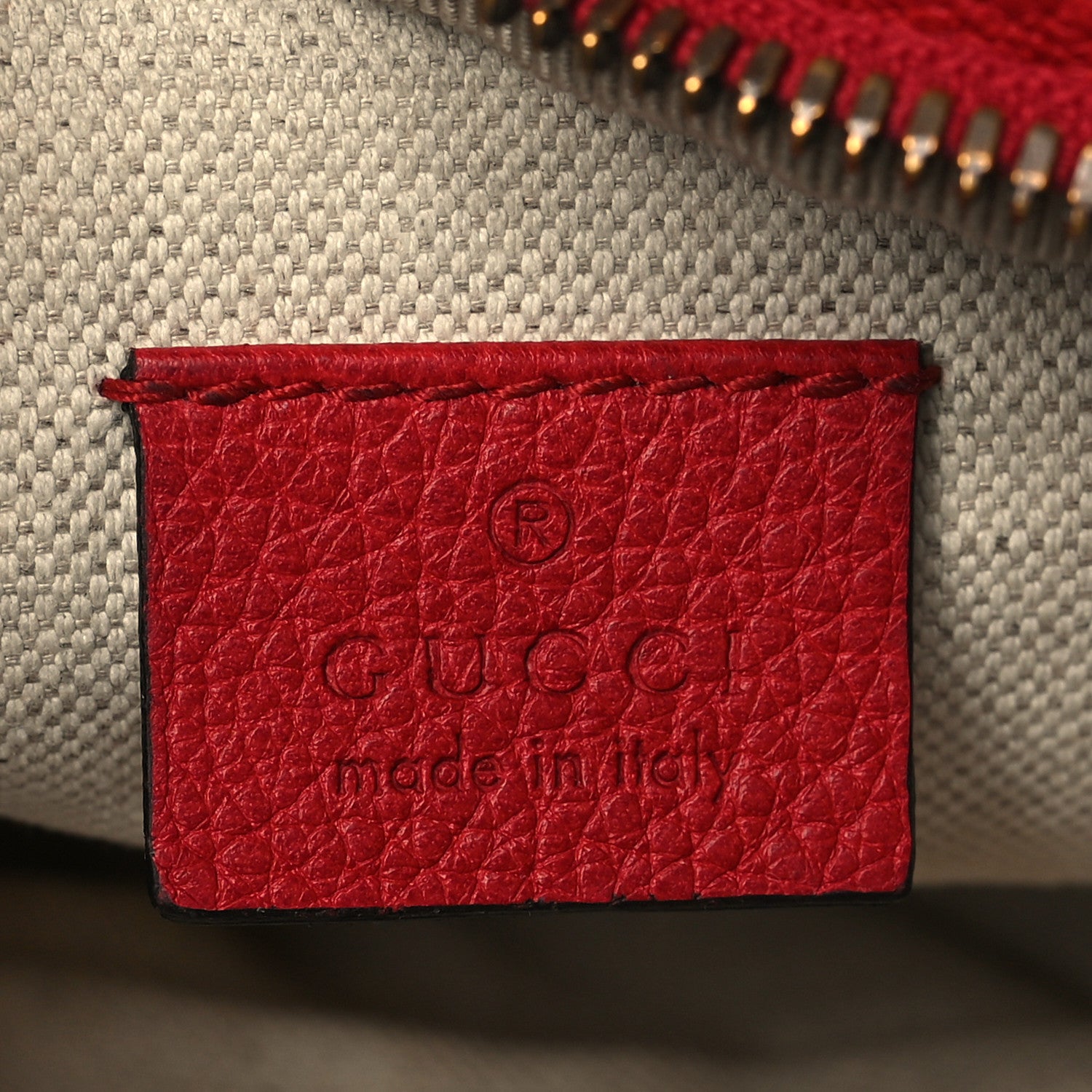 Gucci Grained Calfskin Small Logo Belt Bag Hibiscus Red 6 of 9