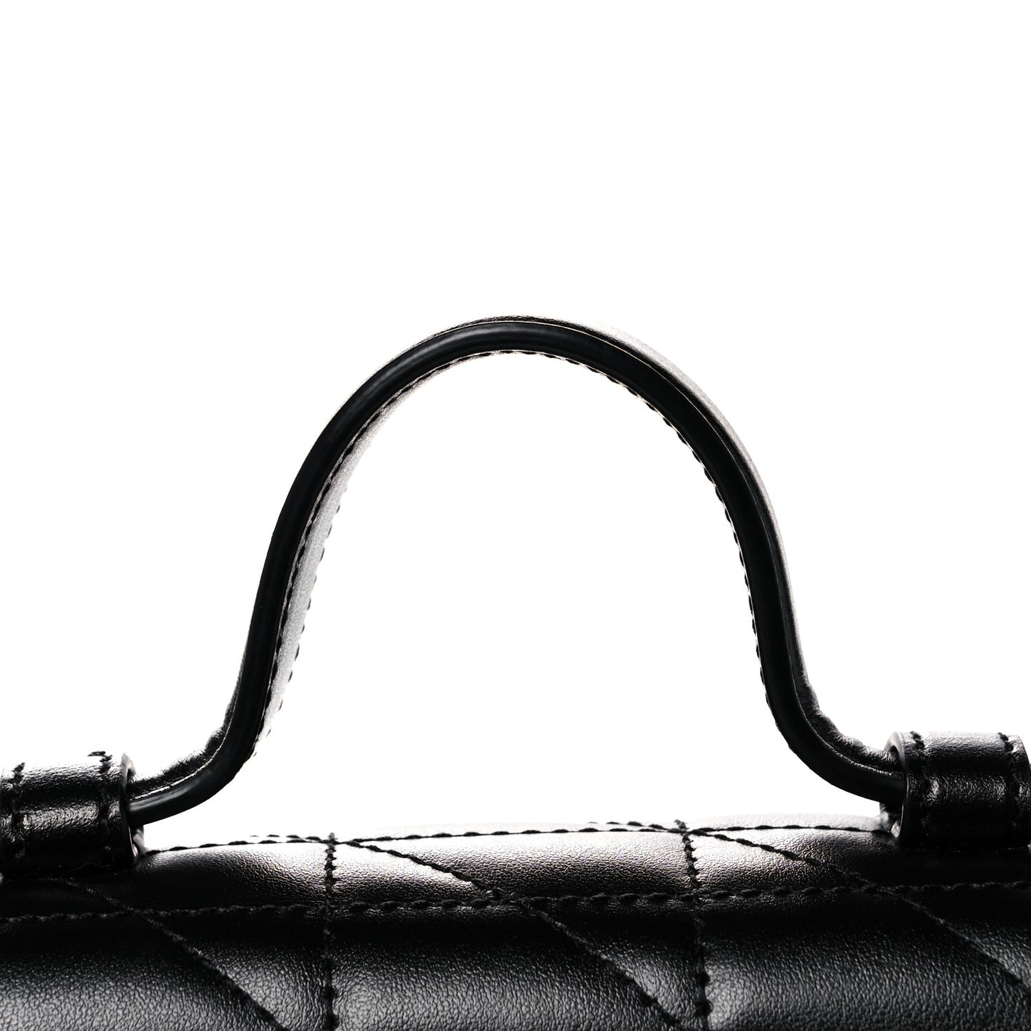 Calfskin Matelasse Aria Mini GG Marmont Top Handle Shoulder Bag Black