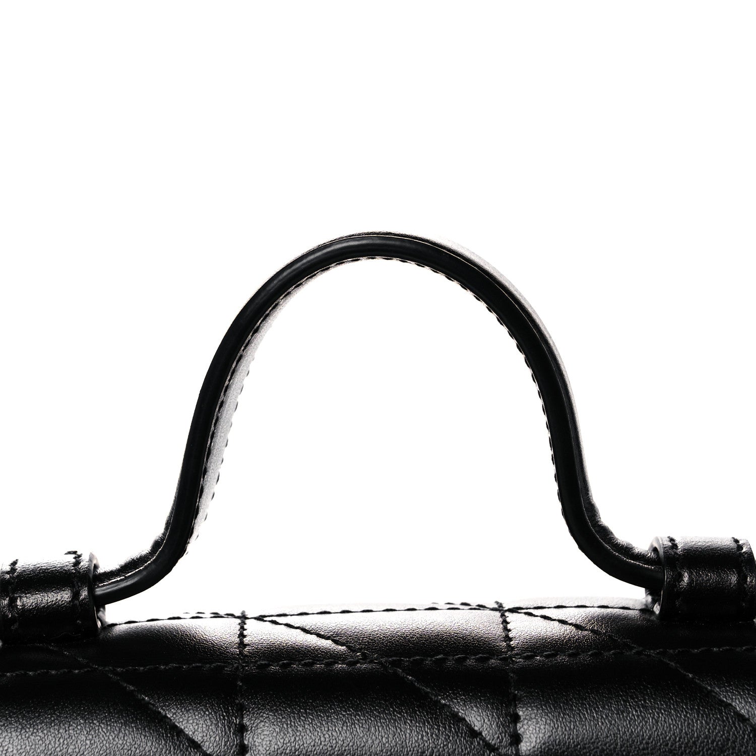 Gucci Calfskin Matelasse Aria Mini GG Marmont Top Handle Shoulder Bag Black 13 of 13