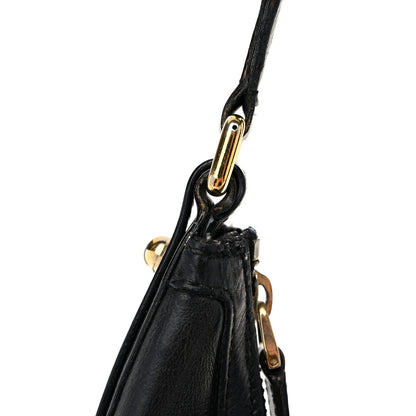 Gucci Calfskin Horsebit Chain Hobo Black 14 of 15