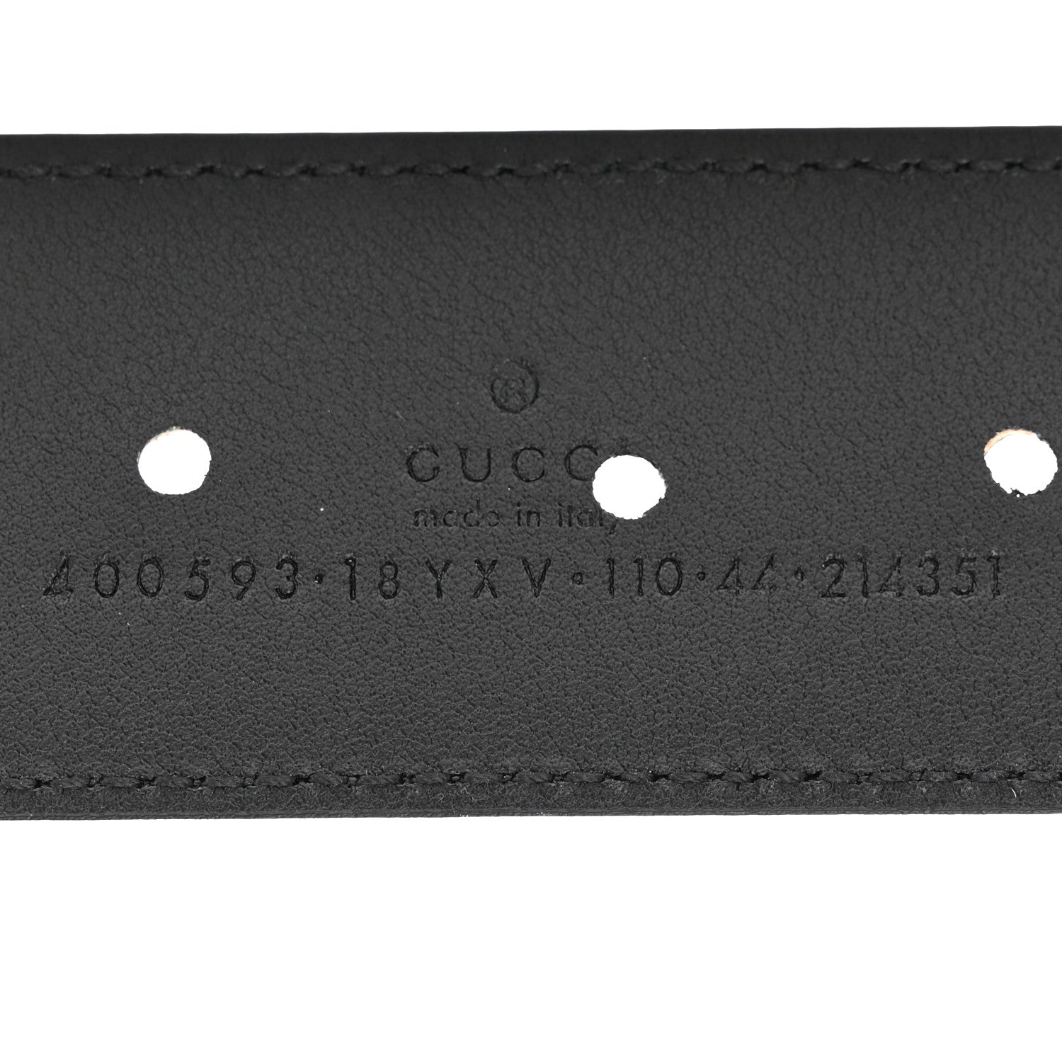 Gucci Azalea Calfskin Enamel Monochrome Double G 40mm Belt 110 44 Black 5 of 8