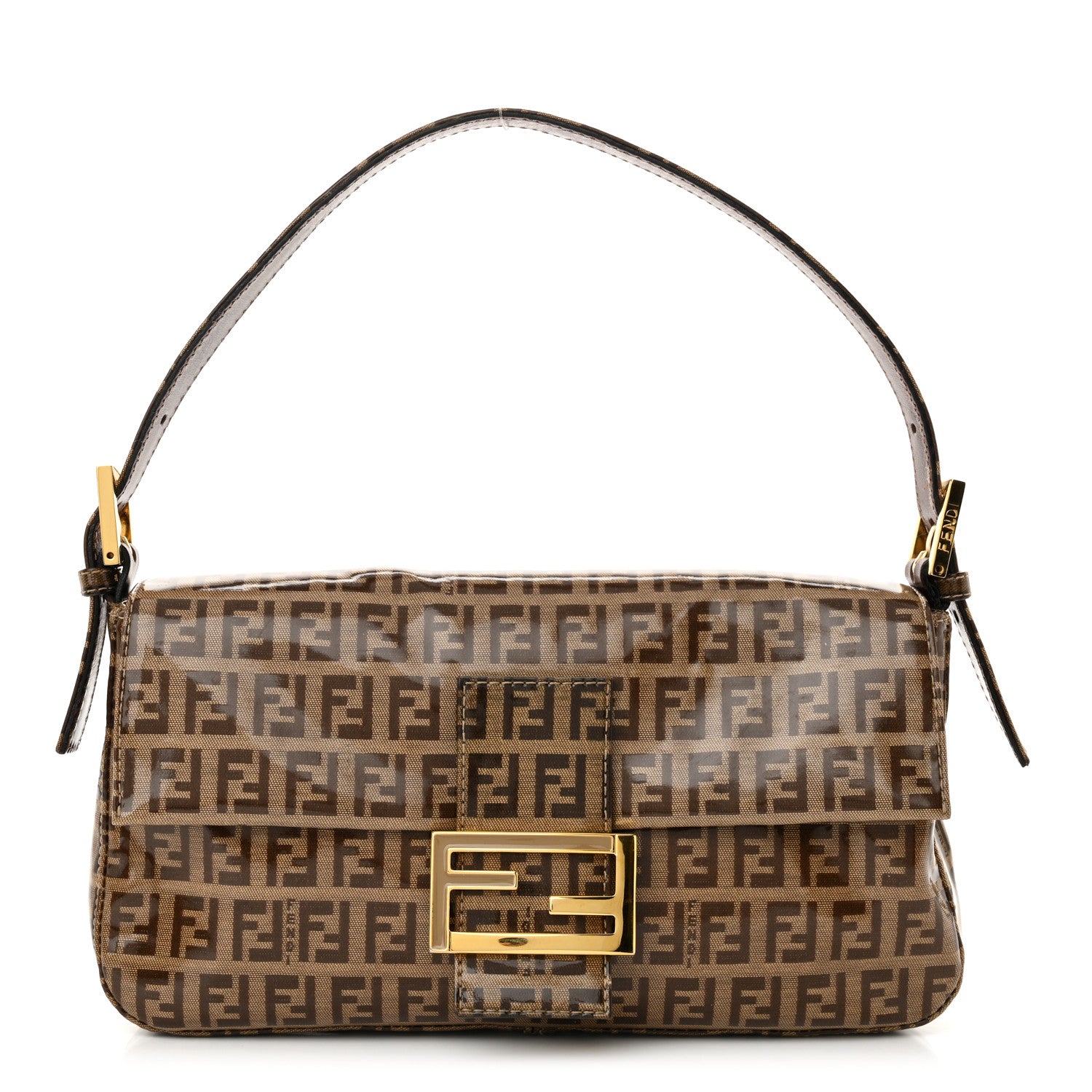 Fendi Vinyl Zucchino Baguette Tobacco 1 of 10