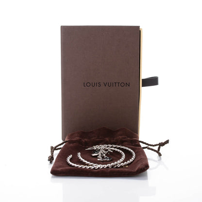 Louis Vuitton Sweet Monogram Creole Hoop Earrings Silver 6 of 6