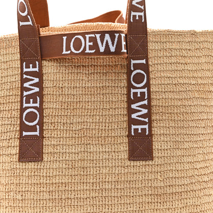 Loewe Raffia Paulas Ibiza Fold Shopper Tote Natural Tan 8 of 11