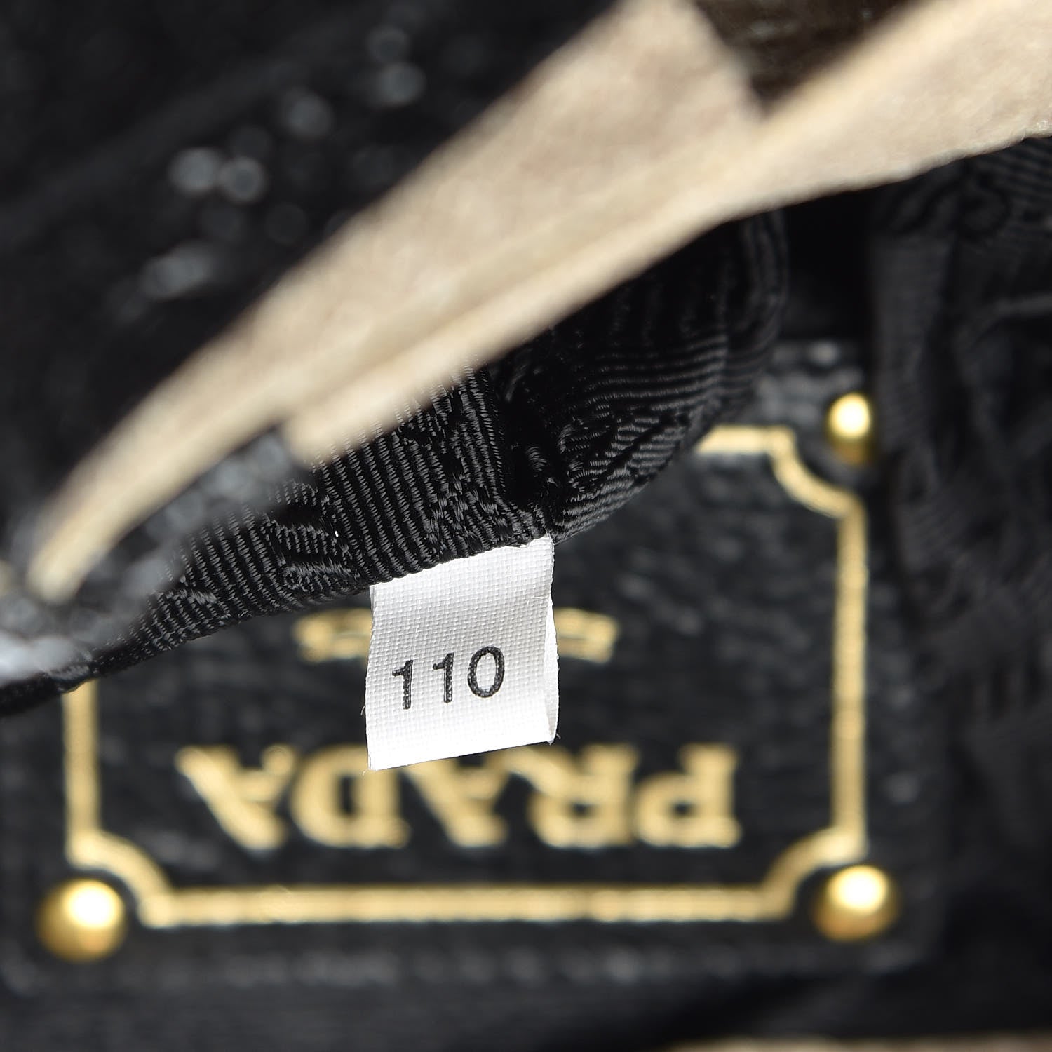 Prada Crackled Calfskin Studded Fringe Wristlet Pouch Talco Black 8 of 11