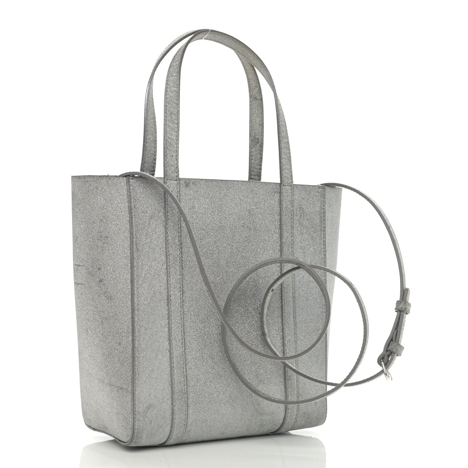 Balenciaga Glitter Calfskin XXS Everyday Tote Silver 3 of 15
