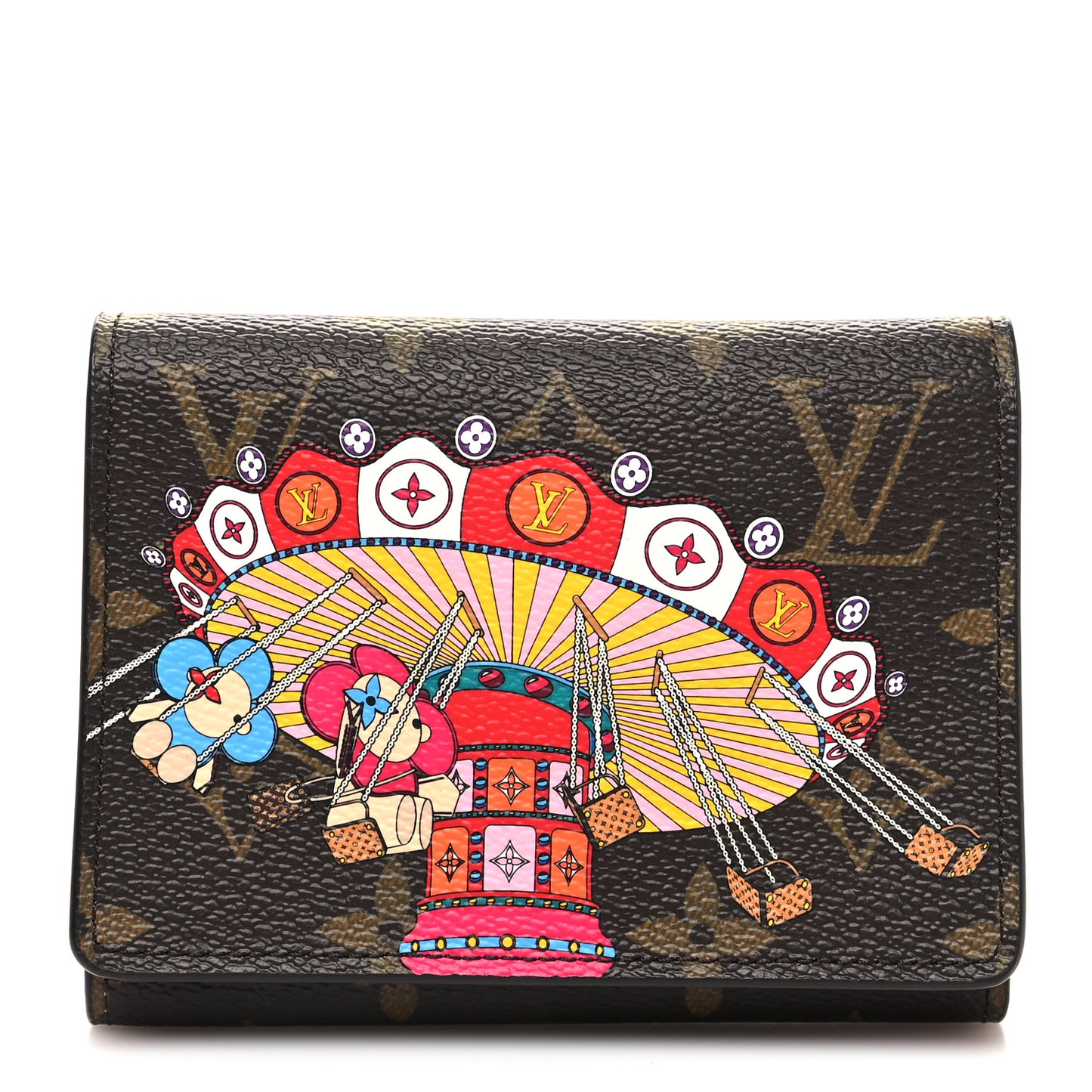 Monogram 2020 Christmas Animation Swing Ride Victorine Wallet Pink Poppy