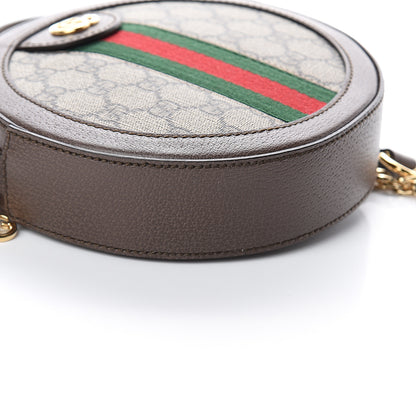 Gucci GG Supreme Monogram Web Mini Ophidia Round Shoulder Bag Brown 6 of 7