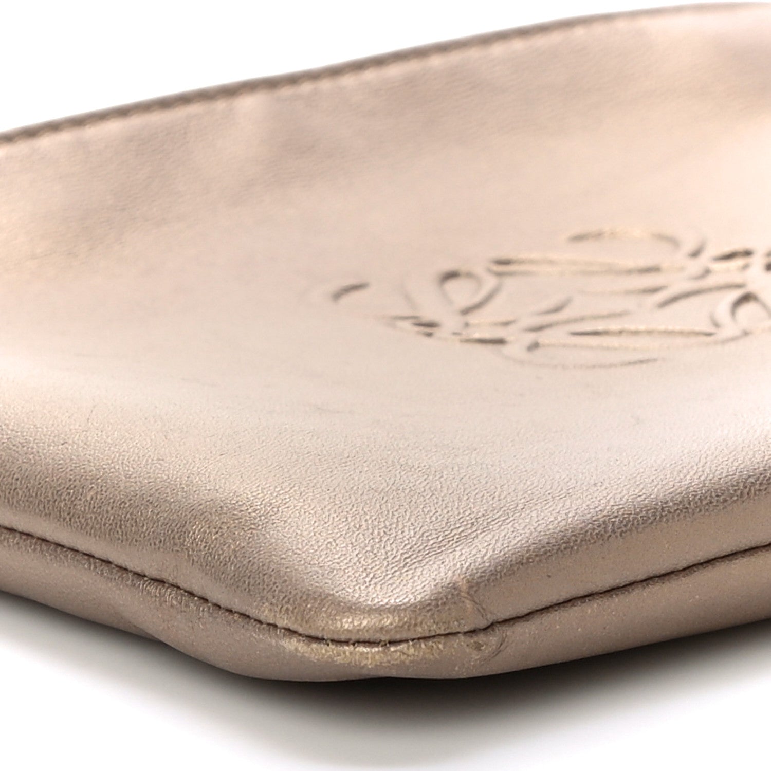 Loewe Metallic Lambskin Cosmetic Pouch Gold 8 of 10