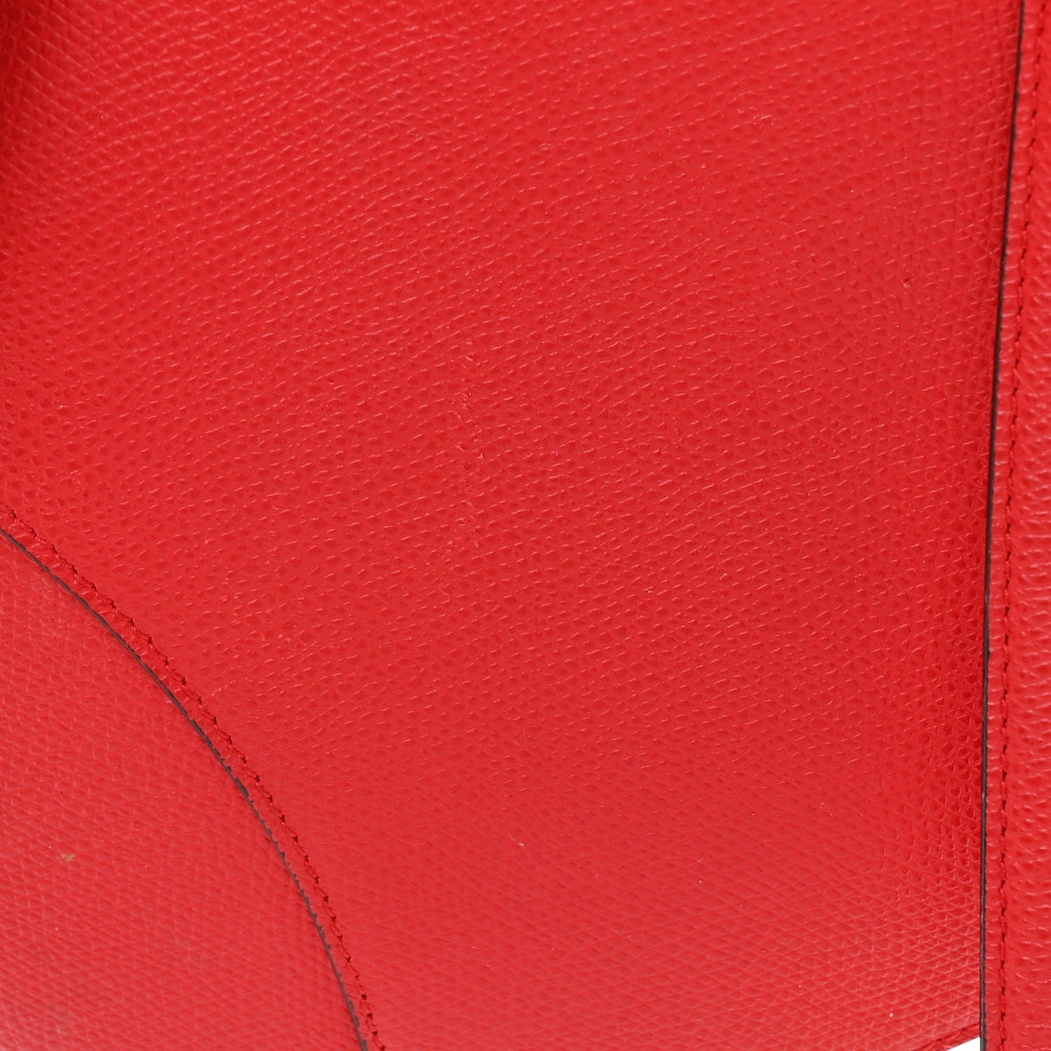 Christian Dior Grained Calfskin Saddle Bag Red 13 of 15