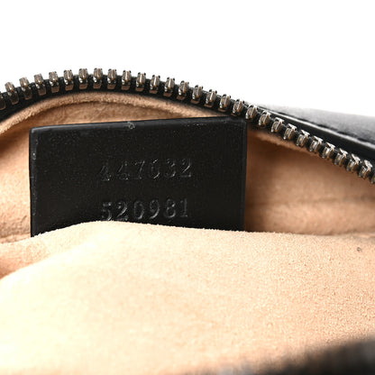 Gucci Calfskin Matelasse Small GG Marmont Chain Shoulder Bag Black 7 of 10