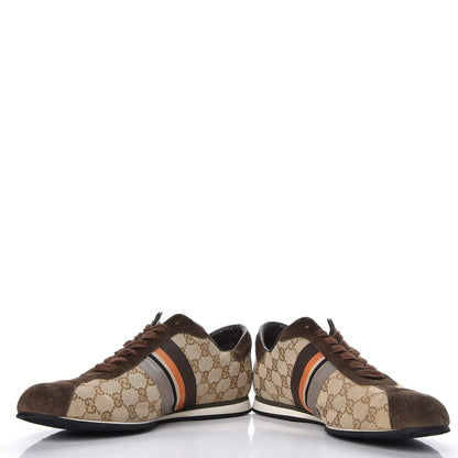 Gucci GG Monogram Suede Web Mens Sneakers 10 Brown 6 of 15