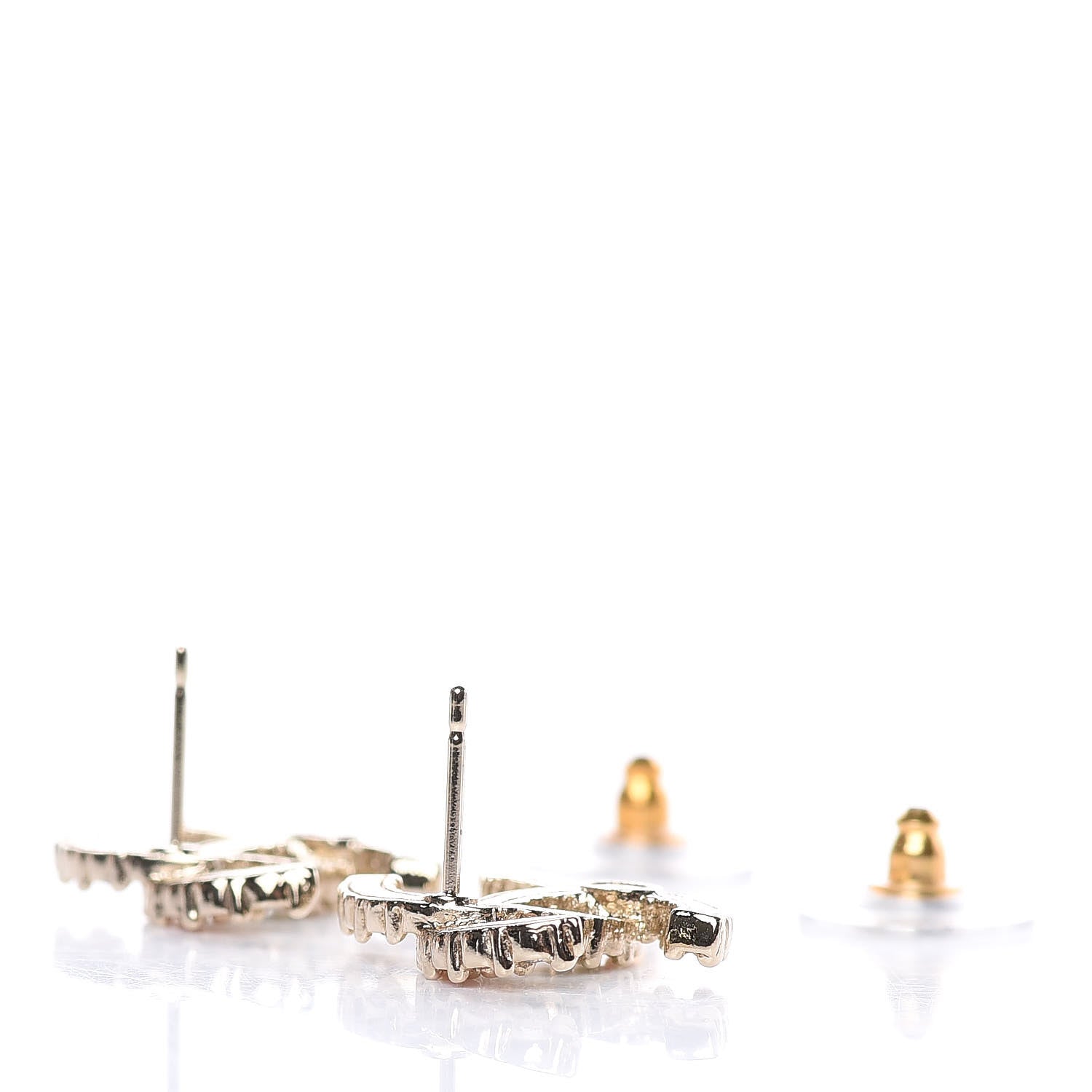 Chanel Crystal Over The Rainbow CC Earrings Gold Multicolor 4 of 5