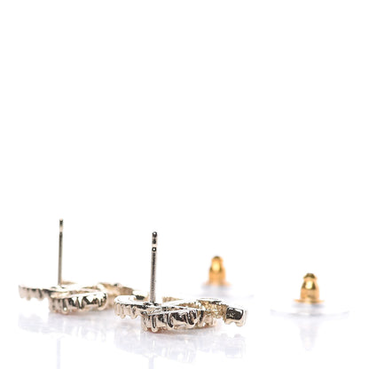 Chanel Crystal Over The Rainbow CC Earrings Gold Multicolor 4 of 5