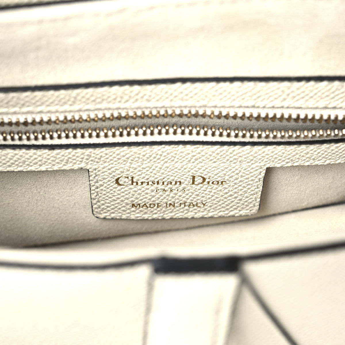 Christian Dior Grained Calfskin Saddle Bag With Strap Latte 6 of 10