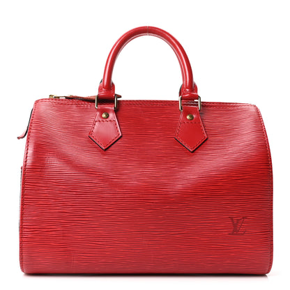Louis Vuitton Epi Speedy 25 Castillan Red 1 of 9