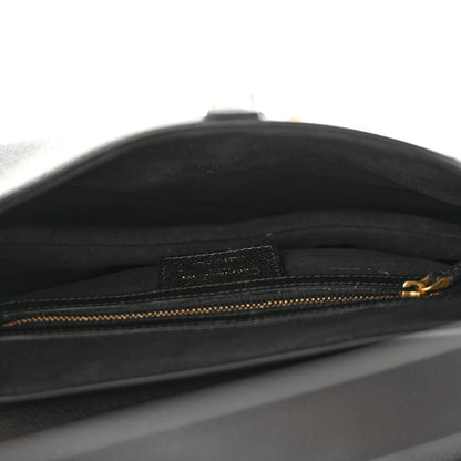 Christian Dior Grained Calfskin Saddle Bag With Strap Black 5 of 14