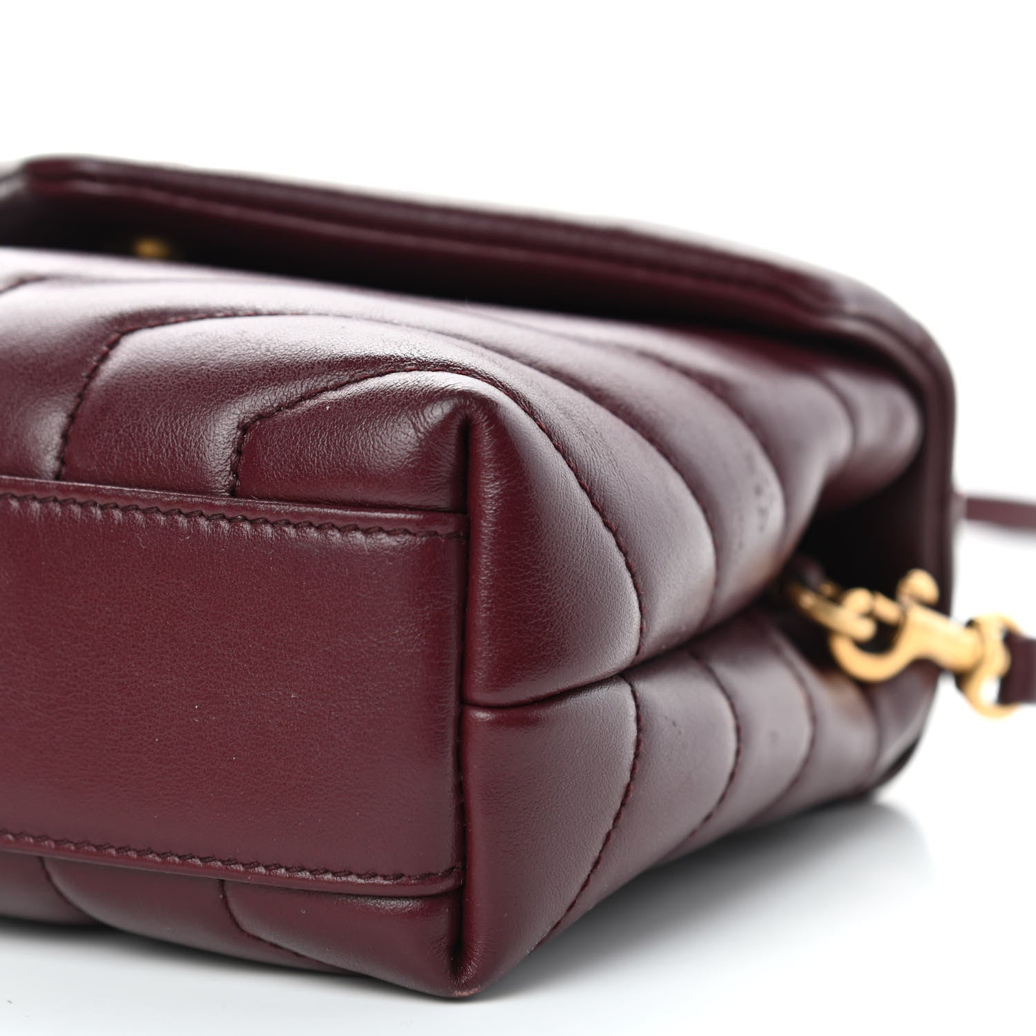 Saint Laurent Calfskin Y Quilted Monogram Toy Loulou Monogram Crossbody Bag Rouge Legion 9 of 10