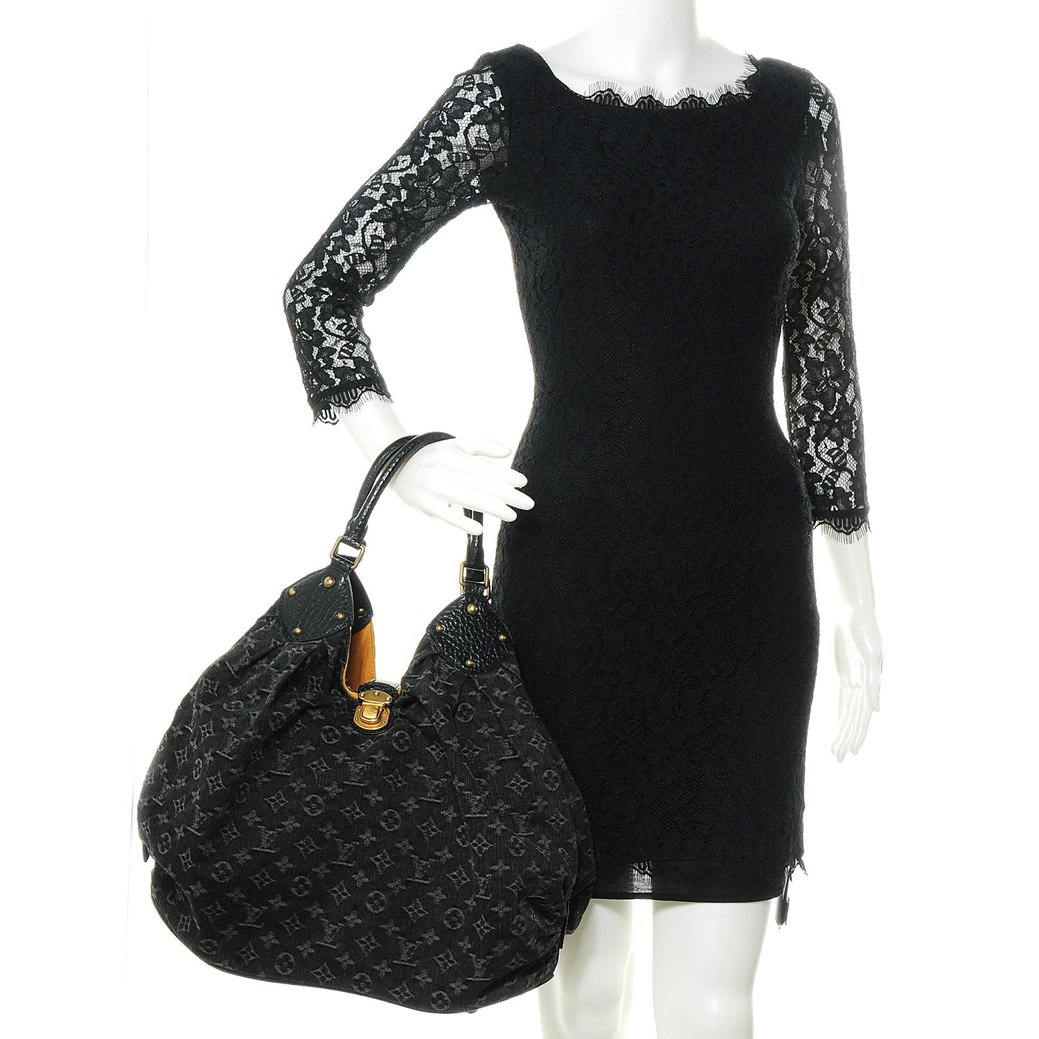 Louis Vuitton Denim Mahina XL Black 2 of 7