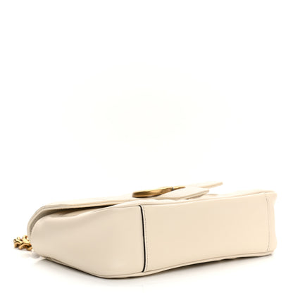 Gucci Calfskin Matelasse Mini GG Marmont Shoulder Bag White 4 of 12