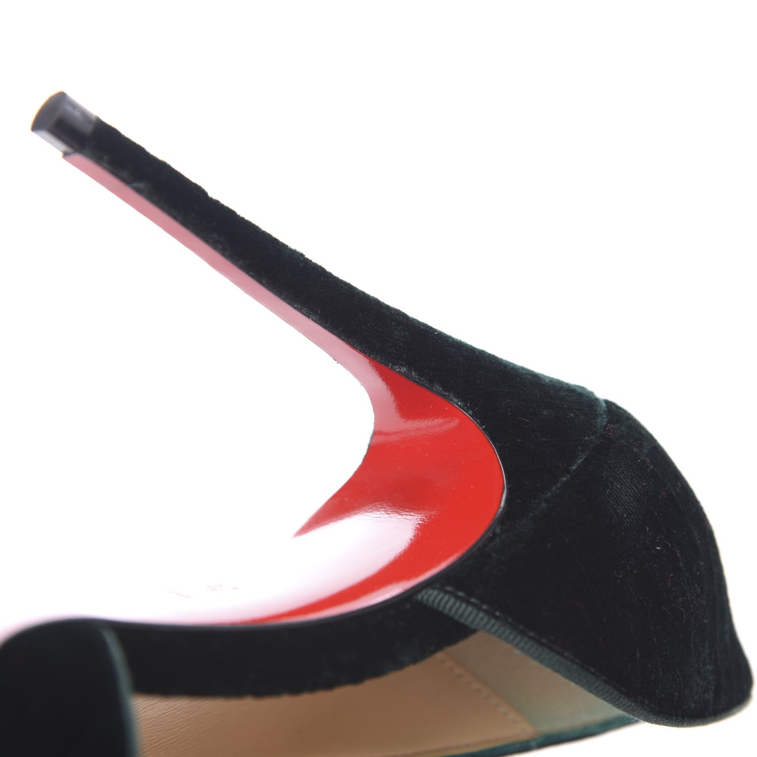 Christian Louboutin Velluto Stamp Iriza 100 Pumps 36.5 Verde 13 of 18