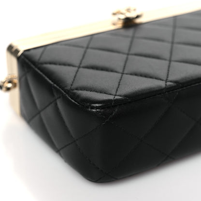 Chanel Lambskin Quilted CC Vanity With Chain Black 6 of 7