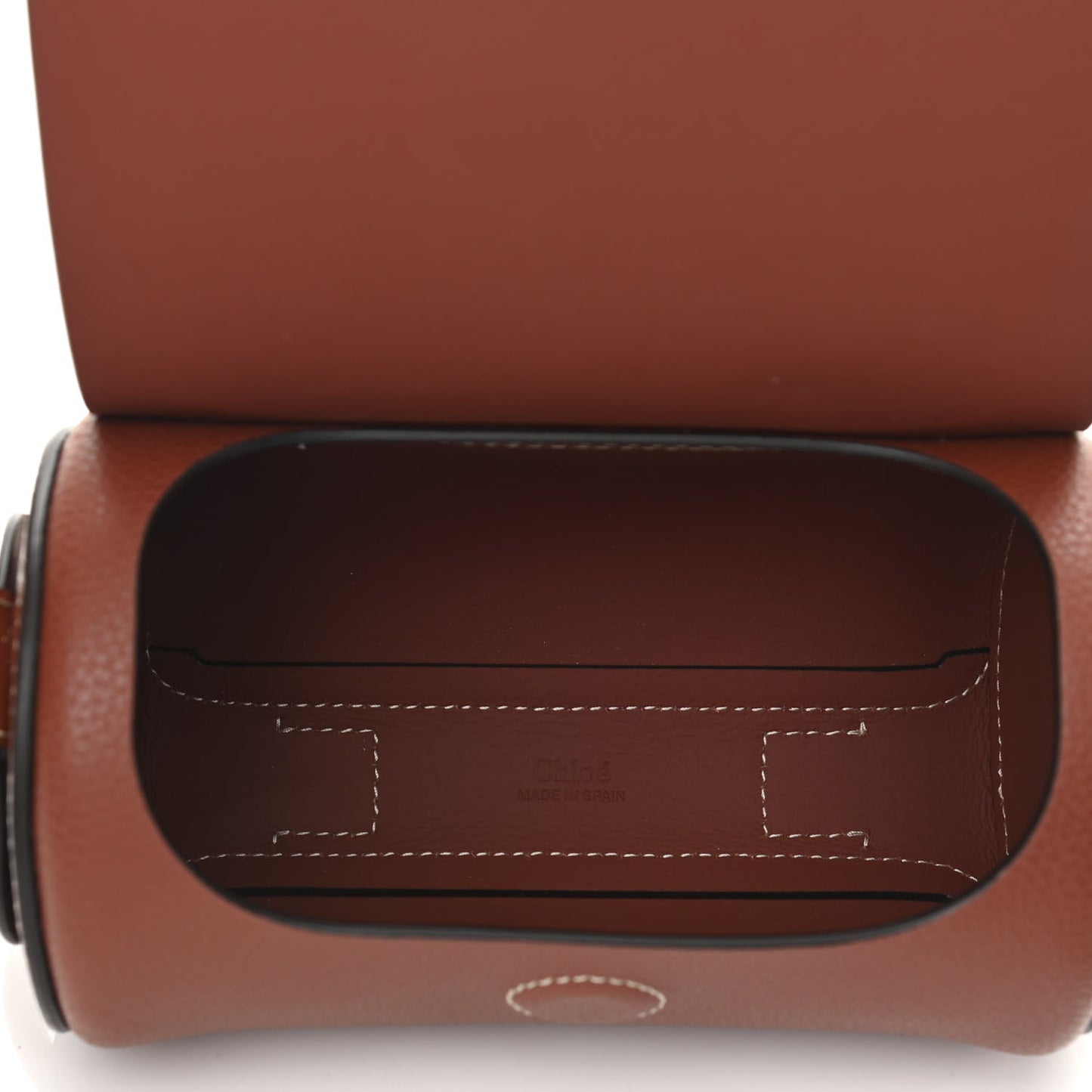 Small Grain Smooth Calfskin Mini Darryl Crossbody Sepia Brown