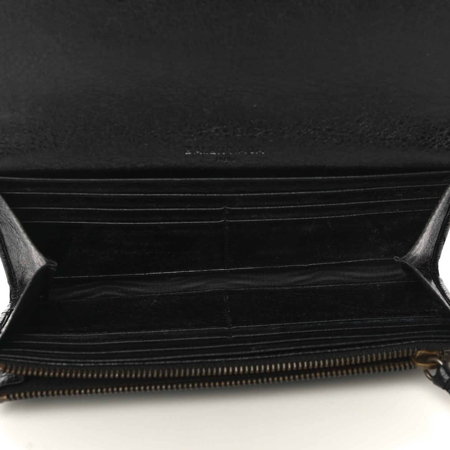 Agneau Classic Hardware Money Wallet Black