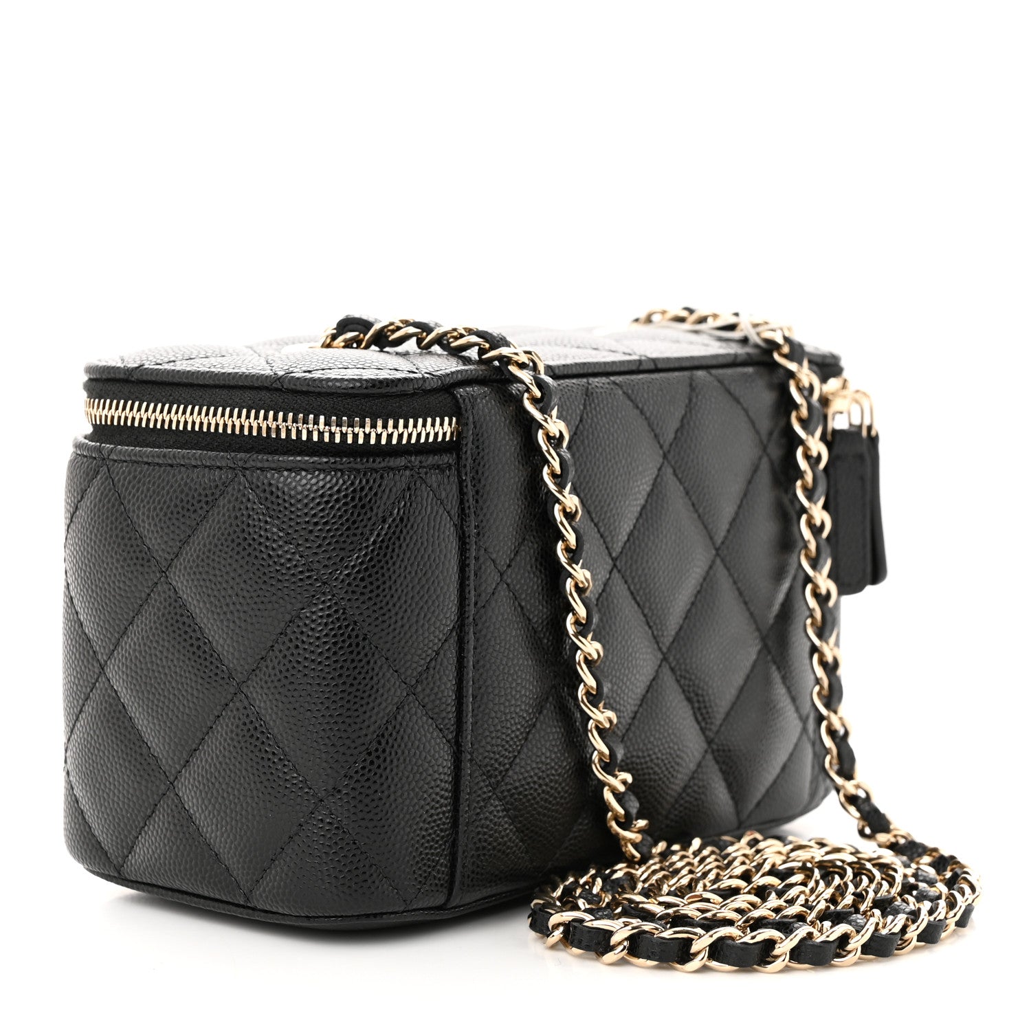 Chanel Caviar Quilted Small Vanity Case With Chain Black 3 of 11