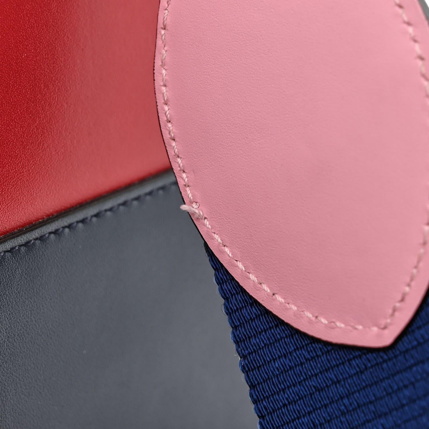 Gucci Calfskin Sylvie Web Small Queen Margaret Top Handle Bag Blue Agata Hibiscus Red Mystic White Sugar Pink 12 of 15