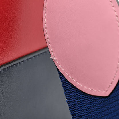 Gucci Calfskin Sylvie Web Small Queen Margaret Top Handle Bag Blue Agata Hibiscus Red Mystic White Sugar Pink 12 of 15